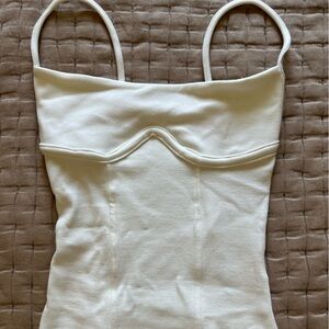 Joah Brown corset white tank top